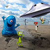 Digital Art Titled Alien Beach Party